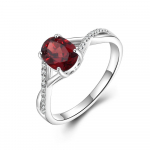 Elegantne ja v&auml;&auml;rikas naturaalne granaat Ehtne v&auml;&auml;riskivi S&otilde;rmus 925 Sterlingh&otilde;be peen ehtekunst naiste aastap&auml;eva ja kihlumise kingituseks US RING SIZE:6# punane