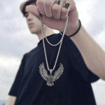 Punk Animal Fly Eagle ripats Kaelakee Meestele Hip Hop Rock Keti Kaelakee Peoehted