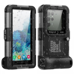 Shellbox IP68 15M Veekindel Telefonikott Samsung Galaxy S25Ultra S24 S23 Xiaomi 15 Redmi Note 14 13 jaoks Professionaalne Sukeldumiskate for Samsung Series(6.9") must