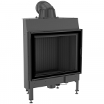 Steel fireplace KRATKI NADIA 13 kW &Oslash; 200 black thermotec