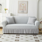 Žakardi volang&auml;&auml;rega diivanikate - Universaalne sobivus k&otilde;ikideks aastaaegadeks Three-seater 190-230cm