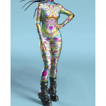 3D digitaaltr&uuml;kk Lavakost&uuml;&uuml;mid T&auml;iskasvanutele Halloweeni &Uuml;ritused Karnevali Teemapidu Cosplay Riietus M&auml;ngimine Jumpsuit Adults S