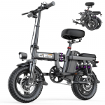 GE5 must 250W mootoriv&otilde;imsus+48V15AH eemaldatav aku 14 tolli rehv kokkupandav raam maksimaalne kiirus 25KM/H linna elektriline jalgratas Black