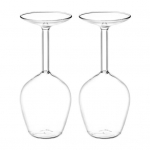 Tagurpidi Veiniklaaside Komplekt K&otilde;rge Borosilikaatklaas Kuumuskindlad Pokaalid Punase Valge Veini Kokteilide jaoks Ainulaadne Kodu Baari Kingitus 400ML 2pcs