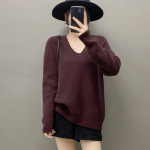 Qinghe 100% puhas ka&scaron;miir naiste kampsun - &Uuml;lipehme luksuslik talvine pullover L hiina roosi v&auml;rv