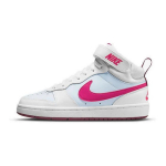 Nike Court Borough Mid 2 GS Valge Sangria Roosa Prime Laste Tossud Puhta Platinumiga CD7782-006 35.5