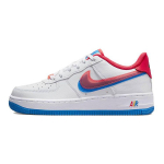 Nike Air Force 1 LV8 GS Nihutatud Swoosh Laste tossud Valge Foto-Sinine &Uuml;likooli-Kuldne DX1787-100 36.5
