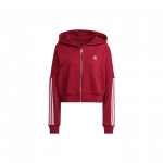 Adidas Originals Trefoil kapuutsiga jakk k&uuml;ljepaeltega ja n&ouml;&ouml;riga naistele &Uuml;ler&otilde;ivad Punane HM2133 XS