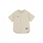 Nike SB tikitud logo &uuml;herealine sirge l&otilde;ikega pesapallivorm unisex top kollane DQ6283-206 XL