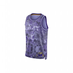 Nike Tie-Dye Korvpallivorm 22-23, Lakers LeBron James #6 Meeste Topid Lilla FD4093-580 M