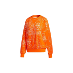 Adidas Aop Sweat Logo Prindiga Vabaaja Spordipusa &Uuml;mmarguse Kaelusega Dressipluus Naiste Topp Oranž GT6487 M