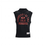 Under Armour Project Rock Graafilise Prindiga Fliisist Varrukateta Kapuutsiga Korvpallivest Meeste Pealisr&otilde;ivad Must 1367034-001 M