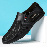 Moodne Moodne Suvine V&otilde;rk Hingav Meeste Klassikalised Kingad Slip-on Loaferid Nahast Meeste Vabaaja Lamedad Suvised S&otilde;idukingad K&auml;imis Mokassiinid 37 must