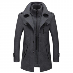 Meeste jakid Talvine S&uuml;gis Pikk Tuulekindel mantel Mood &Auml;riline vabaaja Paks Slim Fit jope T&auml;navar&otilde;ivad Meeste mantel 5XL hall