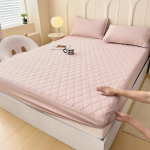 Veekindlad Voodikatted, Puuvillapolsterdatud Niiskuskindlad ja Libisemiskindlad Kaitsekatted, T&auml;ielikult Katvad Simmonsi Madratsi Kaitsekatted, Voodikatted 180*200cm roosa