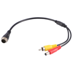 uxcell Auto Kaamera Adapter 36.5cm 4 Pin RCA Adapterile M12 4 Pin Mees gray