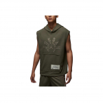 Jordan Sport Crossover Dongdan Dri-FIT Varrukateta Kapuutsiga Mugav Kiiresti Kuivav Pehme Kapuutsimees Kapuutsid Oliiviroheline Hall-Must HV1260222 M