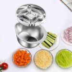 2 in 1 Stainless Steel Kitchen Colander Set Multifunctional Lightweight Drain Basket Sturdy 201 Stainless Steel