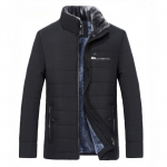 Meeste soe jakk Talvine Parka karusnahast krae Tuulepluus Puuvillane polsterdatud anorak paks mantel Meeste vabaaja s&uuml;gisene fliisjope, meeste XXXXXL must