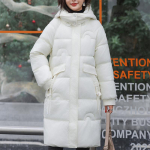 Talvised pikad mantlid naistele Mantel Kapuutsiga Uus mood Paks soe naine Parka Korea stiilis talvejope L must