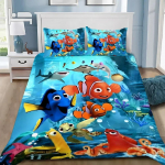 Multikas tekikott padjap&uuml;&uuml;r voodipesukomplekt Finding NemoS T&auml;iskasvanud Poiss T&uuml;druk Magamistoa kaunistus Lapsed &Uuml;he-kahekohaline Suur suurus 140x210cm 2pcs