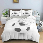3D jalgpalli voodipesu komplekt Jalgpall tekikott Padjap&uuml;&uuml;r Pol&uuml;estrist lohukott King Queen T&auml;is topeltpalliga sport tekikate 70x133cm 2pcs