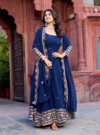 India Naiste Disainer Anarkali Kleit Salwar &Uuml;likond Peokost&uuml;&uuml;m Top Tuunika Georgette Salwar Kameez Komplekt M