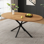 S&ouml;&ouml;gilaud, L 120*S 80*K 75,5 cm, metalljalad, ovaalne laud, laud 4-6 inimesele