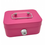 Raha seifilukk lukustatav rahakast v&otilde;tmega, kaasaskantav metallist hoiup&otilde;rsas, v&auml;ike turvalukk, vastupidavad m&uuml;ndikarbid lastele roosa