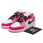 Air Jordan 1 Low GS White Pinksicle 553560-162 EU 37.5 punane