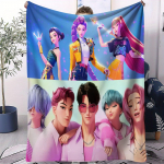 K-POP Huntrix & Saja Boys Flanellist Tekk Kuum Anime Tekk Koju Elutuppa Reisimiseks Telkimiseks Kontorisse Uinakuks F&auml;nni Kingitus 30x40in
