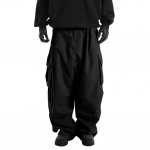 Meeste Cargo P&uuml;ksid Mitme Taskuga Pingutusn&ouml;&ouml;riga Elastne V&ouml;&ouml;koht Vintage Lai Jalg Hip Hop Streetwear L&otilde;tv &Uuml;hev&auml;rvilised V&auml;litingimustes Pikad P&uuml;ksid L must