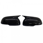 For Kia Picanto 2012-2025 with light Car Rearview Side Mirror Cover Wing Cap Exterior Door Rear View Case Glossy Black
