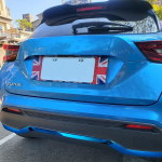 Autotarvikud Tagumise kaitseraua kroomitud liist Nissan JUKE F16 jaoks - Must sinine