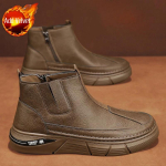 Moodsad soojad k&uuml;lmakindlad slip-on meeste lumesaapad, anti-fliis, mugavad, paks karusnahk, v&auml;lijalatsid matkamiseks, uued meeste talvesaapad 39 gray