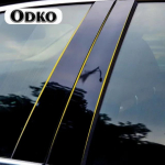 Auto piilaripostid ukseakna liistukatted kleebised dekoor Skoda Octavia Mk3 jaoks (5E) 2014 2015 2016 2017 2018 must