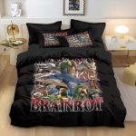 ai Ajuv&auml;hk Tung Tung Sahur Voodipesu Komplekt Multikas Magamistoa Kaunistus Tekikott Padjap&uuml;&uuml;r Lastele ja t&auml;iskasvanutele P&uuml;hadekingitused EU Single(135*200cm)3pcs