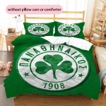 Panathinaikos FC Muster Voodipesu Kodukaunistus S&uuml;nnip&auml;evakingitus (1 * tekikott + 2 * padjap&uuml;&uuml;ri, ilma s&uuml;damikuta) 140x200cm