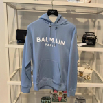 Balmaini unisex vabaaja lai kapuutsiga dressipluus - Talv 2025 kollektsioon L sinine