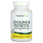 NaturesPlus, koliin ja inositool, 500/500 mg, 60 tabletti