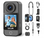 SJCAM C400 Tasku 4K Vlogging-kaamera Veekindel kuni 30M Aku kestvus Kahe puuteekraaniga POV-kaamera 8x Suum Kantav kehakere kaamera 7-tunnine