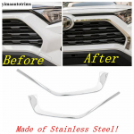 Upper Front Grille ect Screening Mesh Front Grille ert Net Protective Cover Strip For TOYOTA RAV4 RAV 4 XA50 - 2024 Stainless Steel