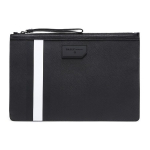Bally klassikaline must-valge triibuline PVC sidur Meeste sidur BOLLIS-LARGE-OF-30 Basic Set (Bag+Dust Bag)