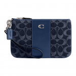 Coach Essential 19 Signature Logo Prindiga Denim ja Peen Vasikanahast Sidur V&auml;ike Naiste Sidur S&uuml;gavsinine Segav&auml;rvid CAT61-LHRHY Basic Set (Bag+Dust Bag)