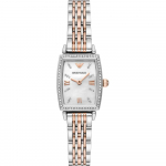 Emporio Armani Gianni T-Bar P&auml;rlmutter Bicolor roosa Naiste kvartskell AR11519 p&auml;rliv&auml;rvi ema
