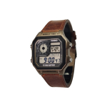 CASIO Custom Collection Kvartsliikumisega K&auml;ekell Meeste Kellad Must T&auml;hik AE-1200WH-5AV(Watch3-- Vintage Steel Block Brown gray