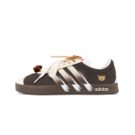 Adidas VL COURT 2.0 Cushioning Abrasion Resistant Cushioning, Wear Resistant Low top Skateboard Shoes Unisex Brown HQ1802(Team17-) 36⅔