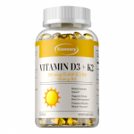 D3+K2 vitamiini pehmekapslid 5000 IU - Tugevad luud, immuuns&uuml;steemi tugi, GMO vaba 120
