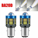 2x BA20D H6 Mootorratta Esitule Pirn 12V Hi/Low Beam Lamp Valge Pirn