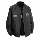 Kauhoidjakk, Ameerika klassikaline baseball-krae, Moodne ja mitmek&uuml;lgne vabaaja teksajakk 6XL must